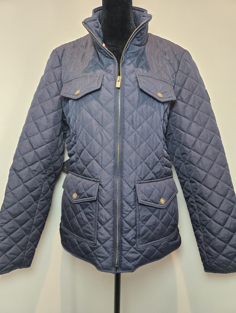 Tommy Hilfiger Coat Women's Medium Quited Puffer Jacket Navy